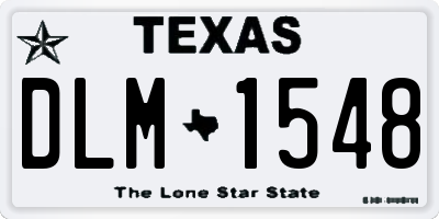 TX license plate DLM1548