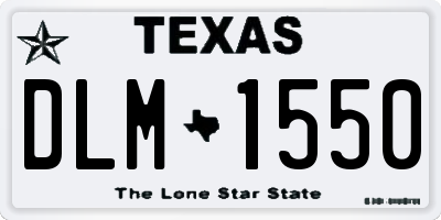 TX license plate DLM1550