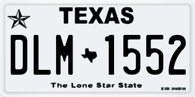 TX license plate DLM1552
