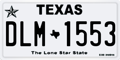 TX license plate DLM1553
