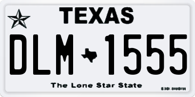 TX license plate DLM1555
