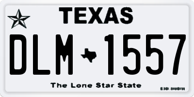 TX license plate DLM1557