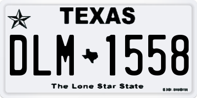 TX license plate DLM1558