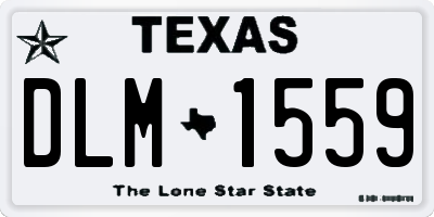 TX license plate DLM1559