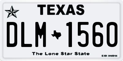 TX license plate DLM1560