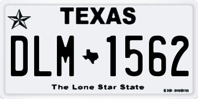 TX license plate DLM1562