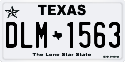 TX license plate DLM1563