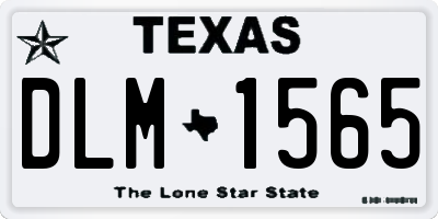 TX license plate DLM1565