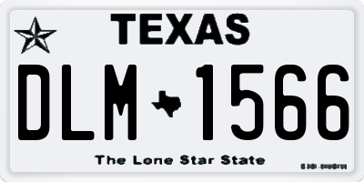 TX license plate DLM1566