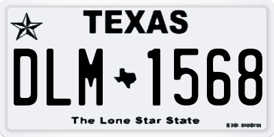 TX license plate DLM1568