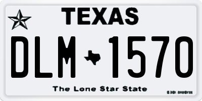 TX license plate DLM1570