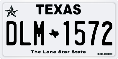 TX license plate DLM1572