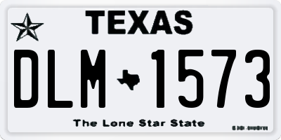 TX license plate DLM1573
