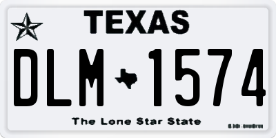 TX license plate DLM1574