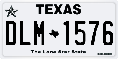 TX license plate DLM1576