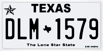 TX license plate DLM1579