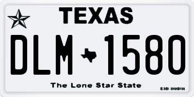 TX license plate DLM1580