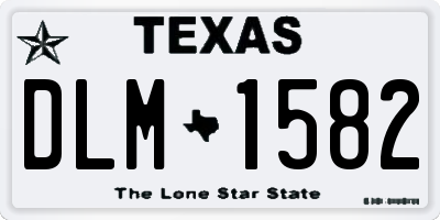 TX license plate DLM1582
