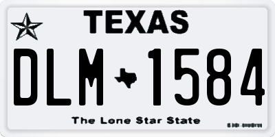 TX license plate DLM1584