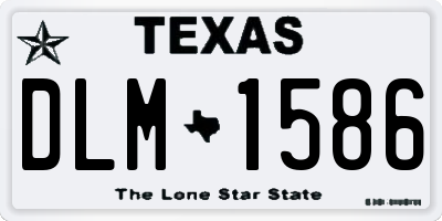 TX license plate DLM1586