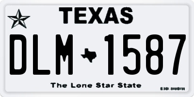 TX license plate DLM1587