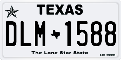 TX license plate DLM1588