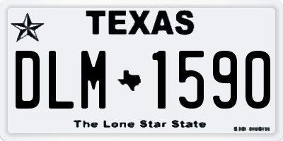TX license plate DLM1590