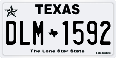 TX license plate DLM1592