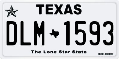 TX license plate DLM1593