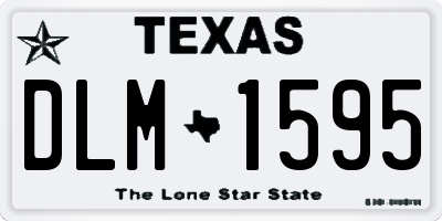 TX license plate DLM1595
