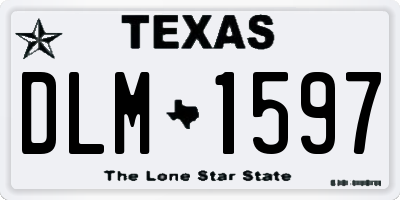 TX license plate DLM1597
