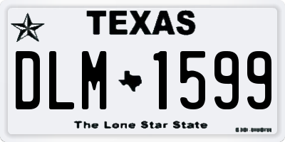 TX license plate DLM1599