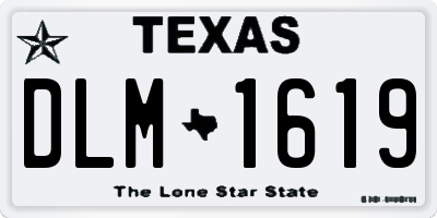 TX license plate DLM1619