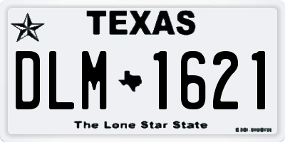 TX license plate DLM1621