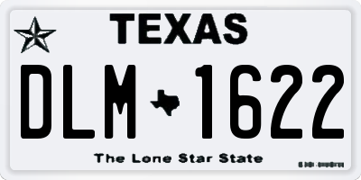 TX license plate DLM1622