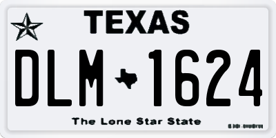 TX license plate DLM1624