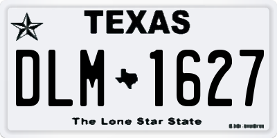 TX license plate DLM1627