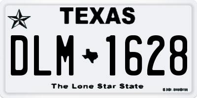 TX license plate DLM1628