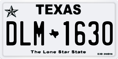 TX license plate DLM1630