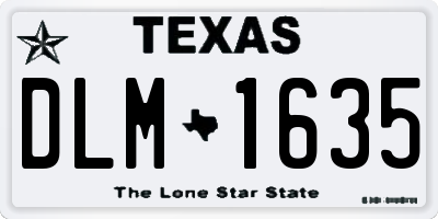 TX license plate DLM1635