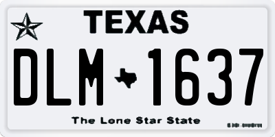 TX license plate DLM1637