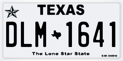 TX license plate DLM1641