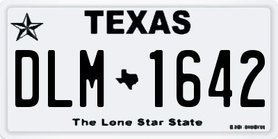 TX license plate DLM1642