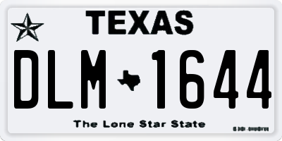 TX license plate DLM1644