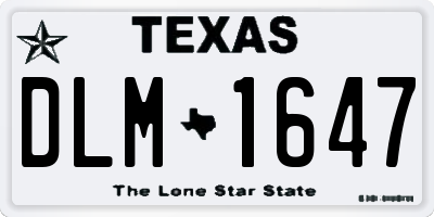 TX license plate DLM1647