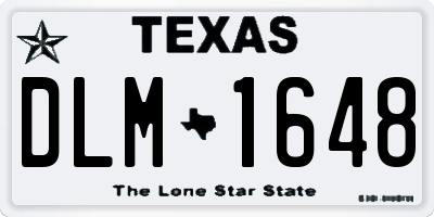 TX license plate DLM1648