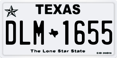 TX license plate DLM1655