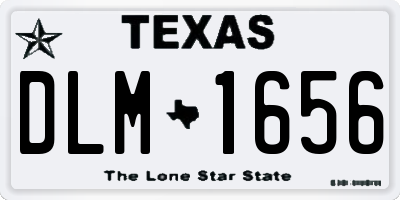 TX license plate DLM1656