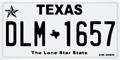 TX license plate DLM1657