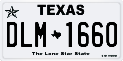 TX license plate DLM1660